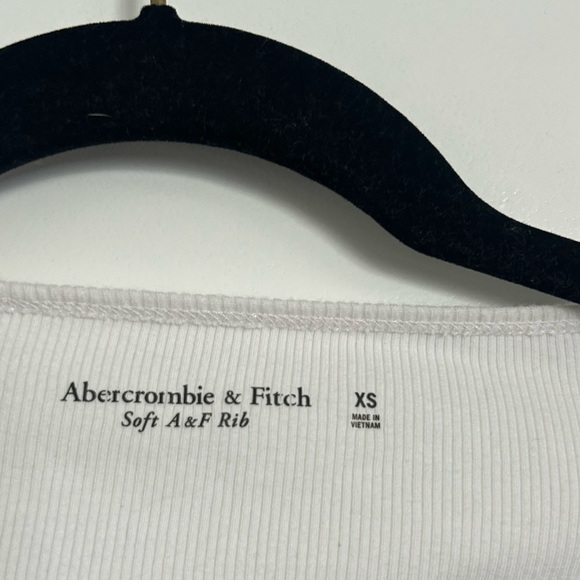 Abercrombie & Fitch White Ribbed long Sleeve Bodysuit size XS chic minimalist - Picture 7 of 7